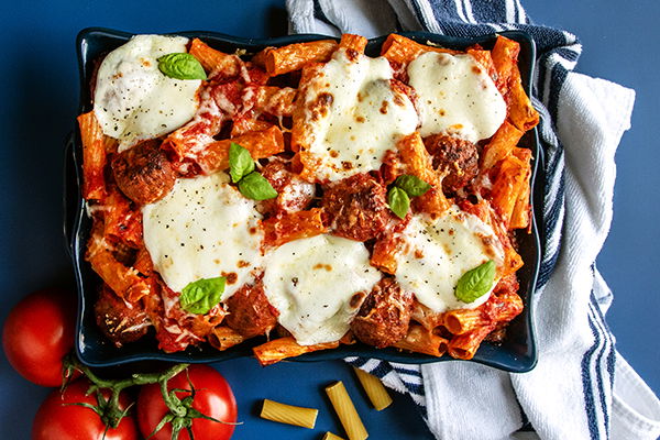 Meatball Baked Ziti
